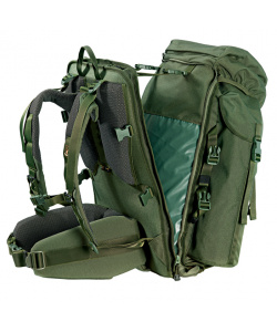 Hunting backpack with rifle pocket