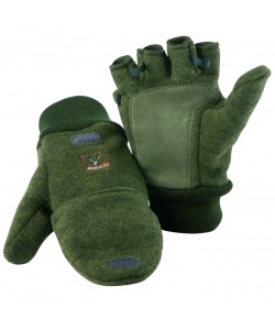 Mitten-gloves fleece and wool