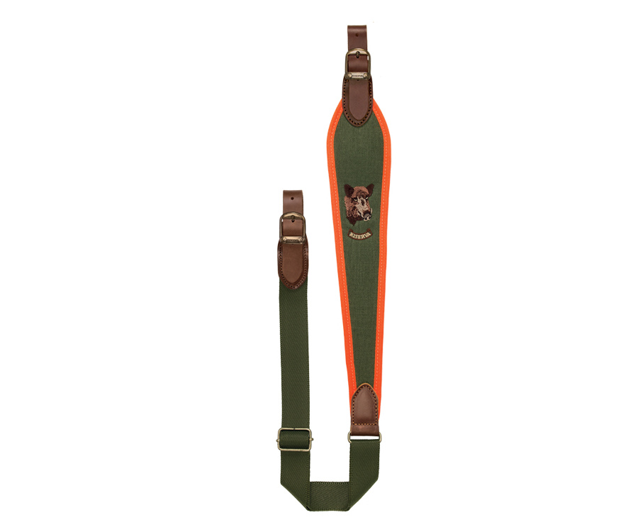 Rifle sling with wild boar